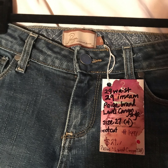 PAIGE Laurel Canyon Jeans - Size 27/4 - EUC - Picture 2 of 8